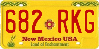 NM license plate 682RKG