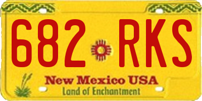NM license plate 682RKS