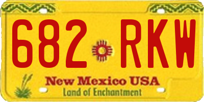 NM license plate 682RKW