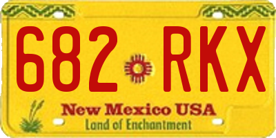 NM license plate 682RKX