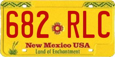 NM license plate 682RLC
