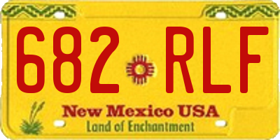 NM license plate 682RLF
