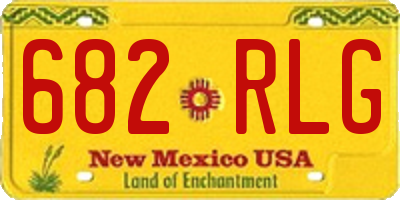 NM license plate 682RLG