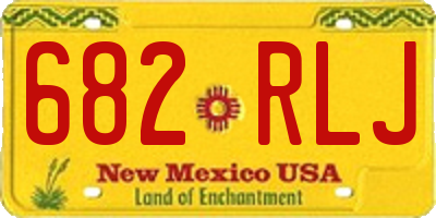 NM license plate 682RLJ