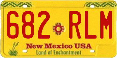 NM license plate 682RLM