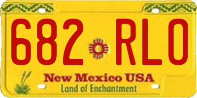 NM license plate 682RLO