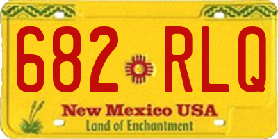 NM license plate 682RLQ