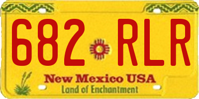 NM license plate 682RLR