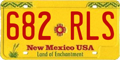 NM license plate 682RLS