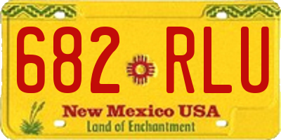 NM license plate 682RLU
