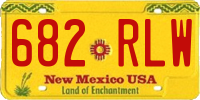 NM license plate 682RLW
