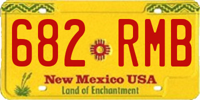 NM license plate 682RMB