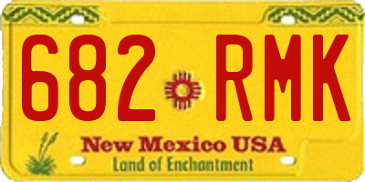 NM license plate 682RMK