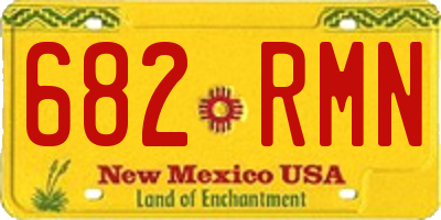 NM license plate 682RMN