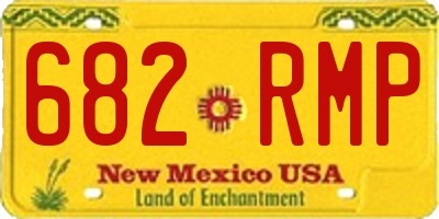 NM license plate 682RMP