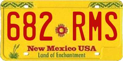 NM license plate 682RMS