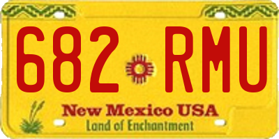 NM license plate 682RMU