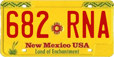 NM license plate 682RNA