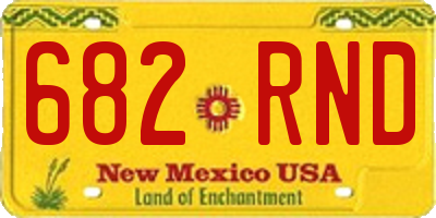 NM license plate 682RND