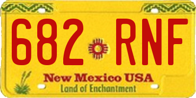 NM license plate 682RNF