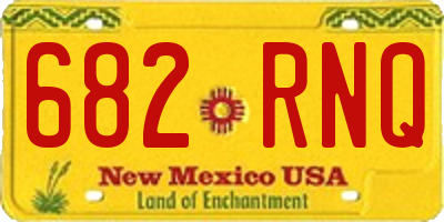 NM license plate 682RNQ