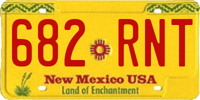 NM license plate 682RNT