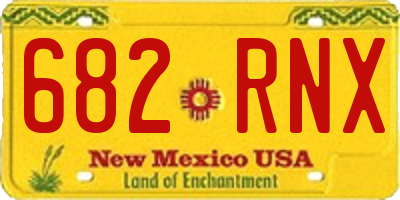 NM license plate 682RNX