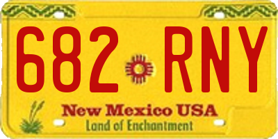 NM license plate 682RNY