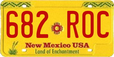 NM license plate 682ROC