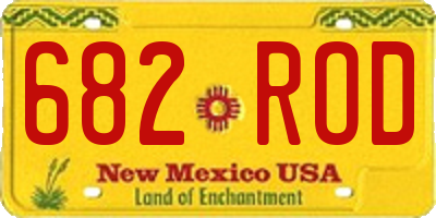 NM license plate 682ROD