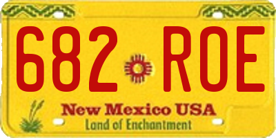 NM license plate 682ROE