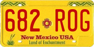 NM license plate 682ROG