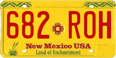 NM license plate 682ROH