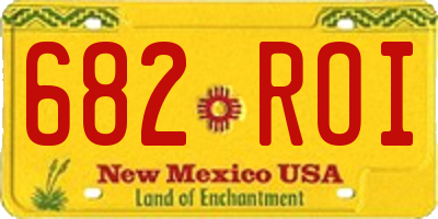 NM license plate 682ROI