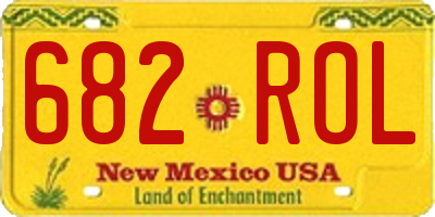 NM license plate 682ROL