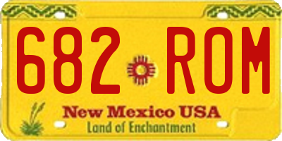 NM license plate 682ROM