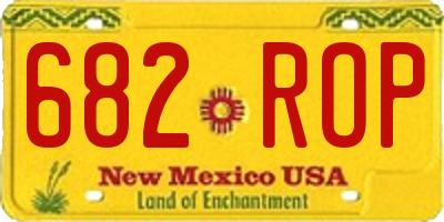 NM license plate 682ROP