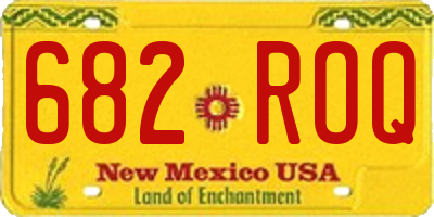 NM license plate 682ROQ