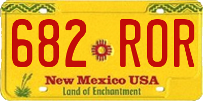 NM license plate 682ROR