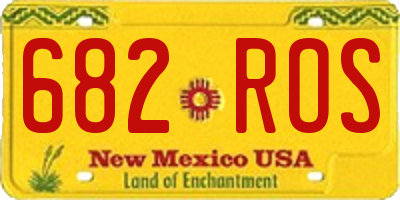 NM license plate 682ROS