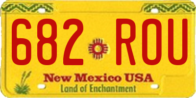 NM license plate 682ROU