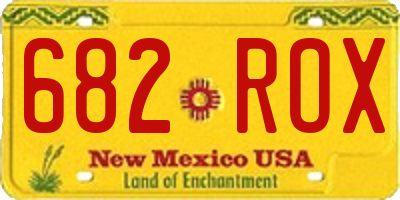 NM license plate 682ROX
