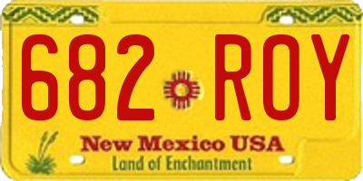 NM license plate 682ROY