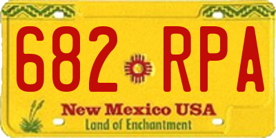 NM license plate 682RPA