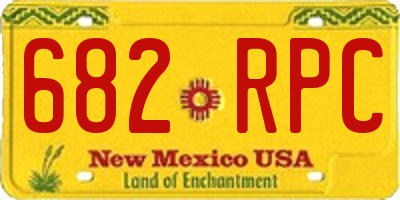NM license plate 682RPC