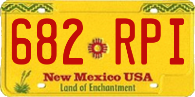NM license plate 682RPI