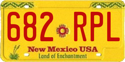 NM license plate 682RPL