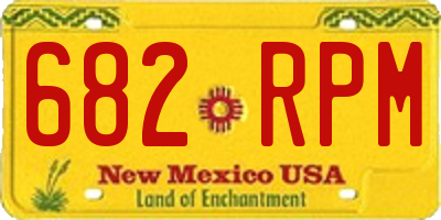 NM license plate 682RPM