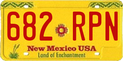 NM license plate 682RPN