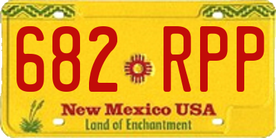 NM license plate 682RPP